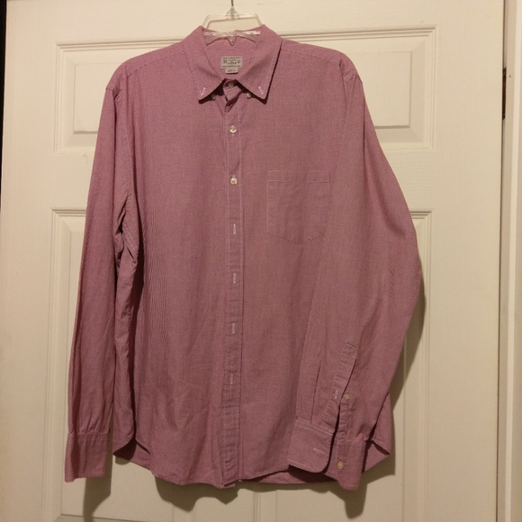 J. Crew Red Checked Button-Down, Size Large - Picture 1 of 8